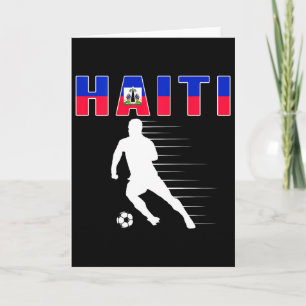 Haiti Soccer Lovers Jersey - Haitian Flag Footbyll Card