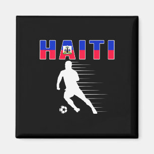 Haiti Soccer Lovers Jersey - Haitian Flag Footbyll Magnet