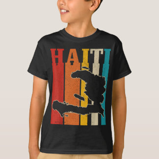 Haiti Vintage Haitian Pride Island Map Vintage Hai T-Shirt
