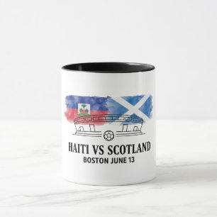 Haiti vs Scotland Group Stage Watercolor Flag Mug 