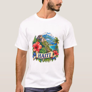 Haiti Watercolor Caribbean Travel T-Shirt