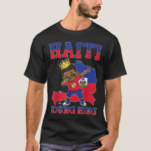 Haiti Young King Haitian Flag Day Melanin For Blac T-Shirt