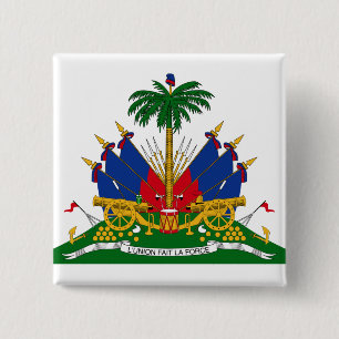 Haitian Coat of Arms (Haiti) 15 Cm Square Badge