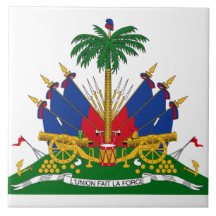 Haitian Coat of Arms (Haiti) Ceramic Tile