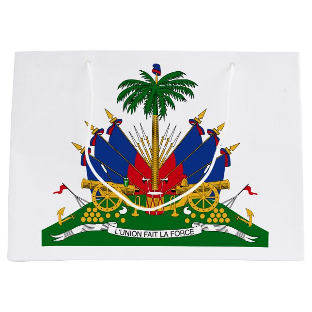 Haitian Coat of Arms (Haiti) Large Gift Bag (Front)