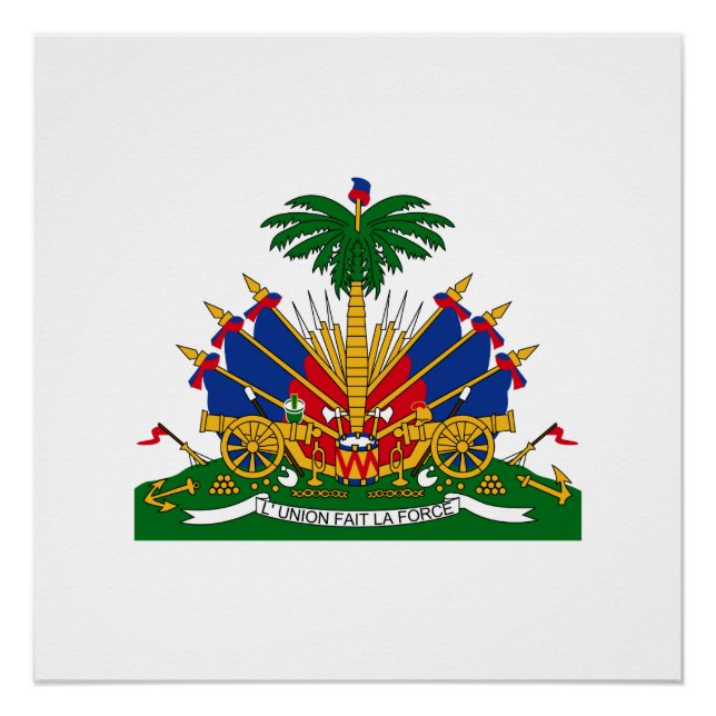Haitian coat of arms poster (Front)