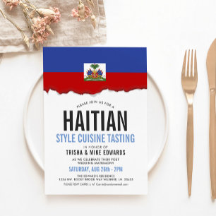 Haitian Cuisine Party Flag Invite