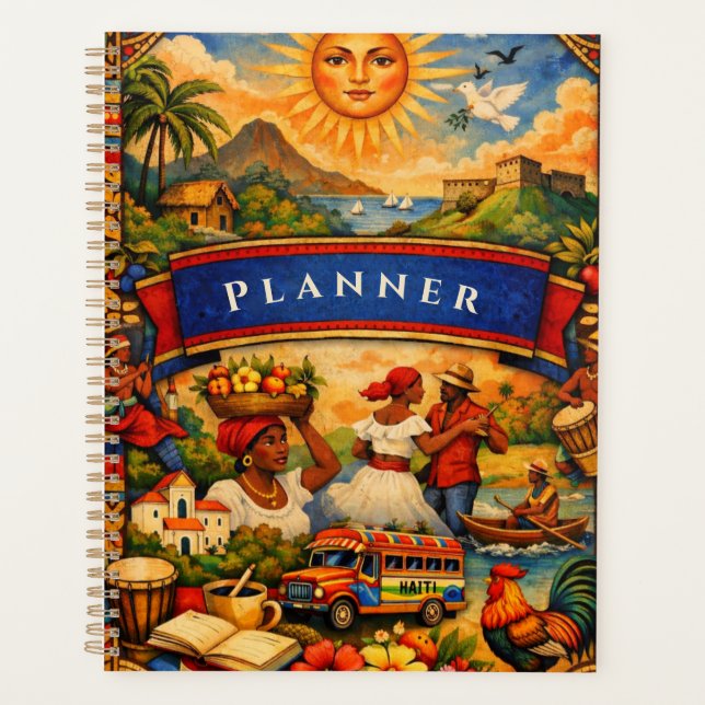 Haitian Cultural Planner - Vibrant Colors-Haiti (Front)