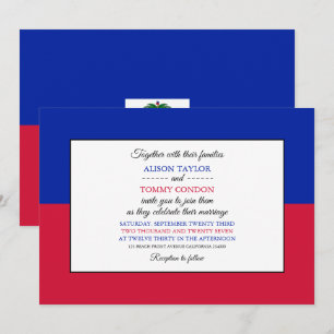 Haitian Flag, Flag of Haiti Wedding Invitation