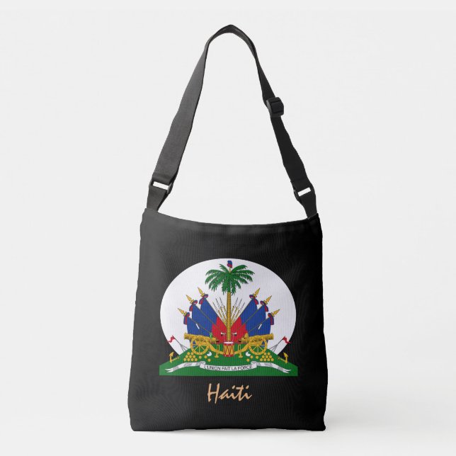 Haitian Flag & Haiti fashion, shopping /sports Crossbody Bag (Front)
