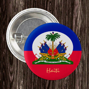 Haitian Flag & Haiti fashion, travel /sports 3 Cm Round Badge
