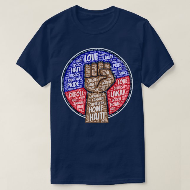 Haitian Flag Haiti Pride T-Shirt (Design Front)