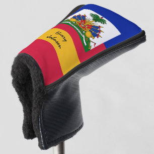 Haitian Flag & Monogrammed Golf Clubs Covers