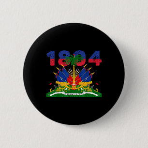 Haitian Flag Pride 1804 Independence Day Haiti Roo 6 Cm Round Badge