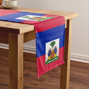 Haitian flag & Sports fan house decor / Haiti Shor Short Table Runner