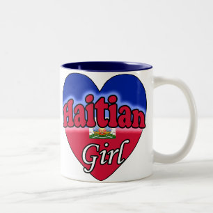 Haitian Girl Two-Tone Coffee Mug
