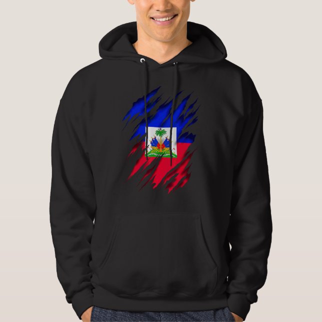 Haitian  Haitian Flag Haiti Hoodie (Front)