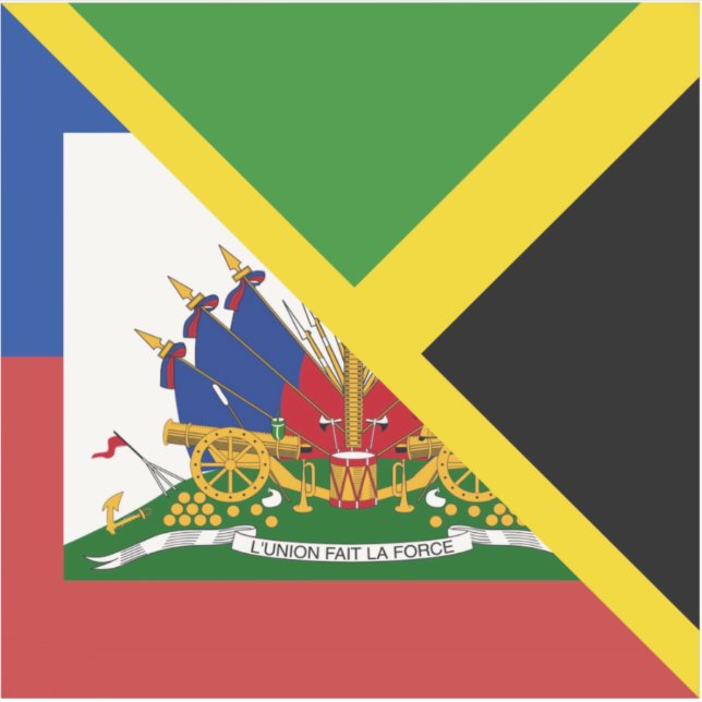 Haitian Jamaican Flag | Half Jamaica Haiti (Front)