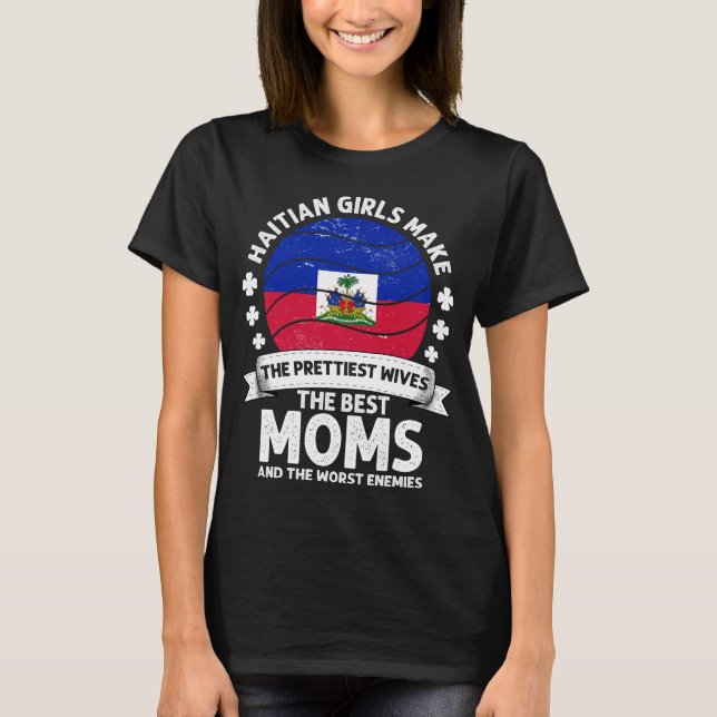 Haitian Mum Mama Haitian American T-Shirt (Front)