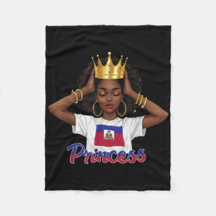Haitian Princess Haiti Independence Flag Day 1804 Fleece Blanket