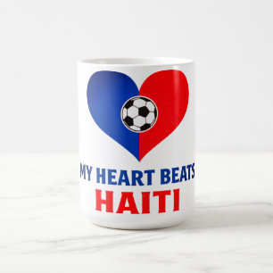 Haitian Soccer Heartbeat  Haiti is my Heart Coffee Mug