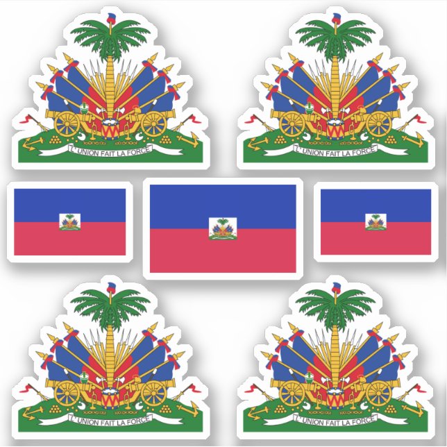 Haitian state symbols / coat of arms and flag (Front)