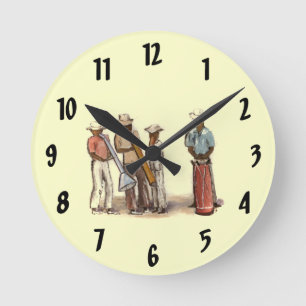 Haitian Street Musicians Clock