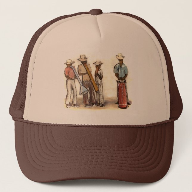 Haitian Street Musicians Trucker Hat (Front)