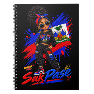 **Haitian Vibes | Sak Pase Haitian Girl Notebook** Notebook