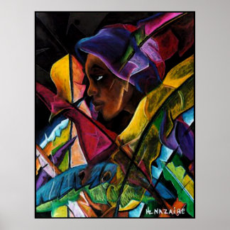 Haitienne en Vitraux I - en verre liquide Poster