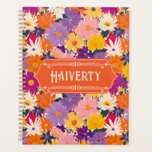 Haiverty Crowded Blooms Modern Floral Planner