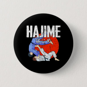 Hajime Funny Judo Sports Japanese Martial Arts 6 Cm Round Badge