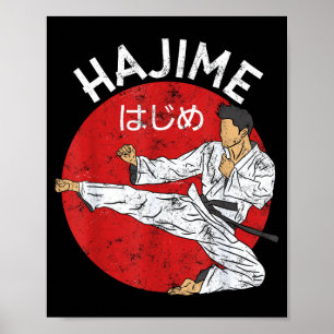 Hajime Japanese Culture Martial Arts Wrestling Poster