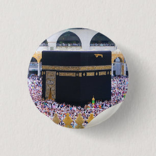 Hajj Mubarak Holy Kaaba Mecca Islamic Devotional  3 Cm Round Badge