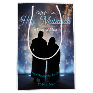 Hajj Mubarak Personalised gift  For Hajj Medium Gift Bag