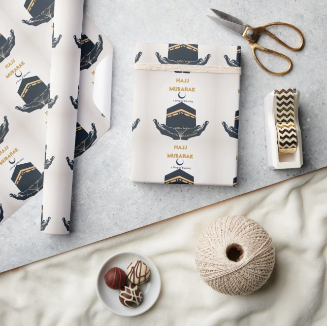 Hajj Mubarak Personalised Gift Wrapping Paper (Crafts)