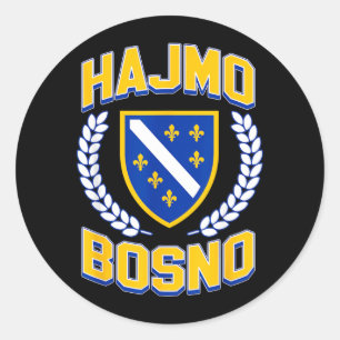 Hajmo Bosno Bosnian Flag Bosnia Bih Bosna Classic Round Sticker