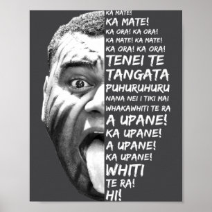 Haka New Zealand Maori New Zealand Fans Rugby _1 Poster