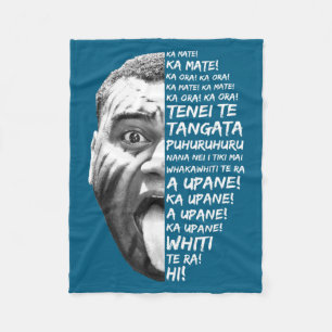 Haka New Zealand Maori New Zealand Fans Rugby Fleece Blanket