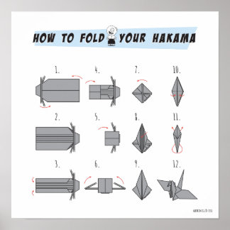 Hakama Origami Poster