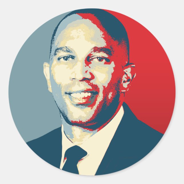 Hakeem Jeffries Classic Hope Round Sticker (Front)