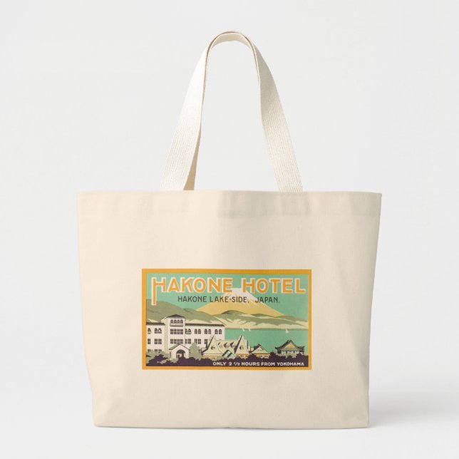 Hakone Hotel Japan Large Tote Bag (Front)