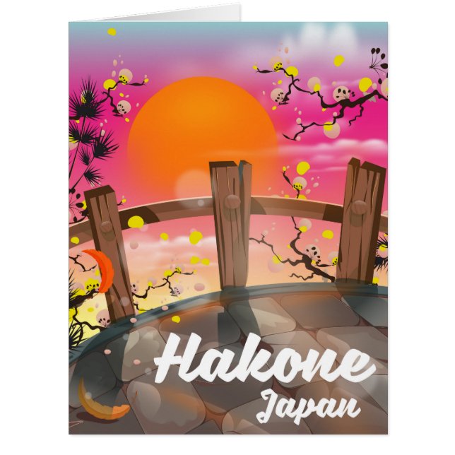 Hakone japan blossom poster. (Front)