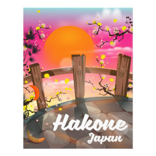 Hakone japan blossom poster. photo print