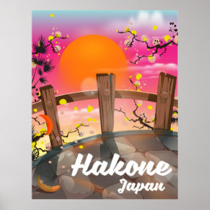 Hakone japan blossom poster. poster