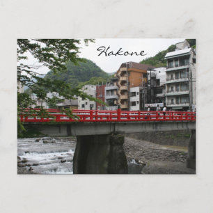 hakone red bridge postcard