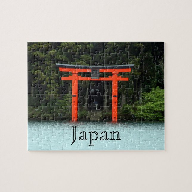 hakone red torii japan jigsaw puzzle (Horizontal)