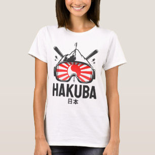 Haku Japan Ski Resort Retro Skiing T-Shirt