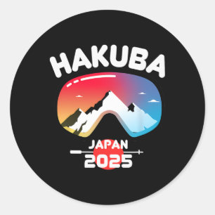 Haku Japan Skiing And Snowboarding Adventure 2025 Classic Round Sticker