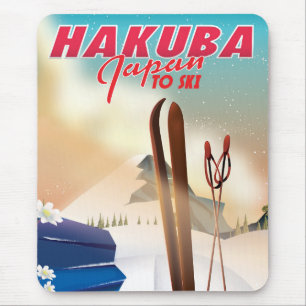 Hakuba Japanese travel poster. Mouse Pad